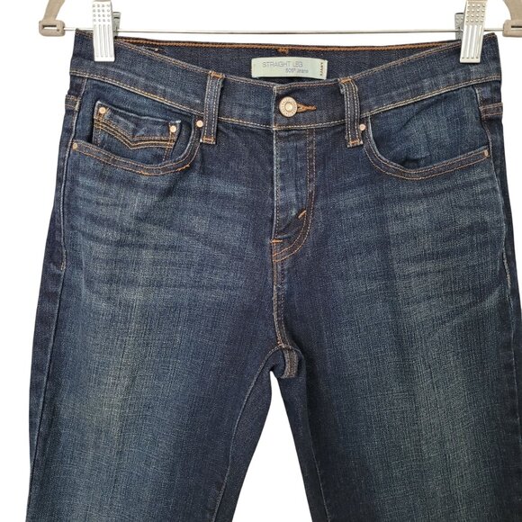 Levis Straight Leg 505 Jeans Womens Size 2M Dark Wash Denim - Picture 3 of 7